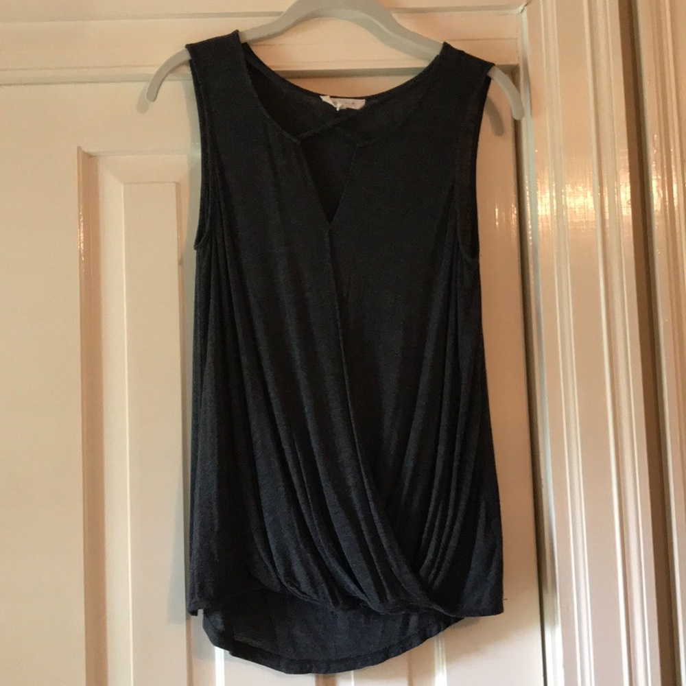 Gray Vestique top